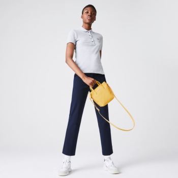 Lacoste L.12.12 Concept Petit Piqué Coated Canvas Mini Zip Tote Bag Dámské - Taška Žluté | CZ-YPNJQR